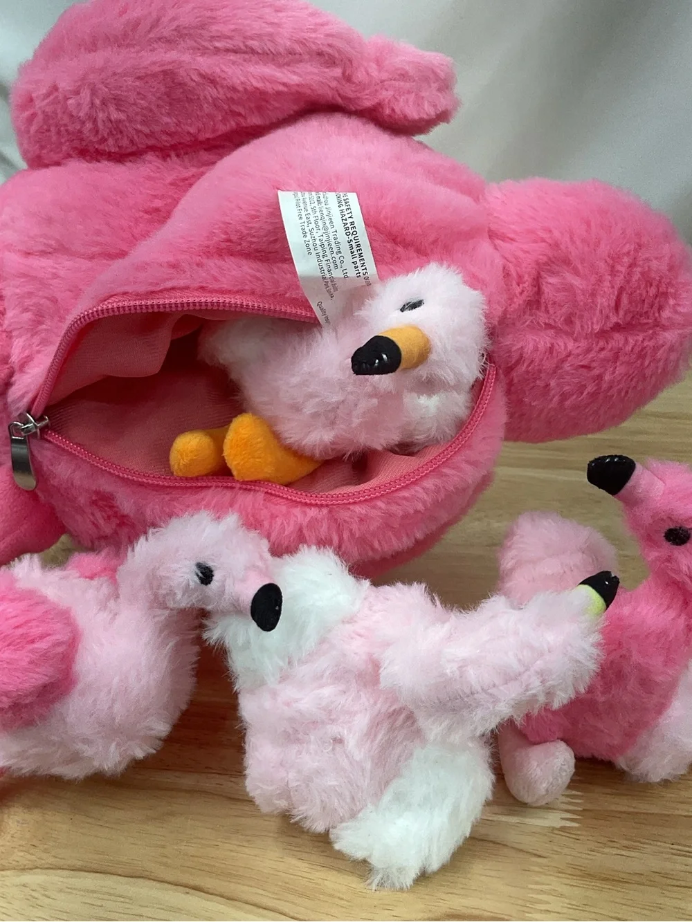 Plush Pink Flamingo Family Pet Toy Set